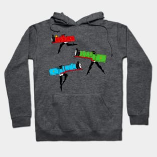 Three Sexy Engines - boots Hoodie